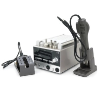 Bakku BA-909D+ soldering station, 2 in 1, digital display, soldering iron/soldering hair dryer, adjustment unit, Box (BAKU BA-909D+)