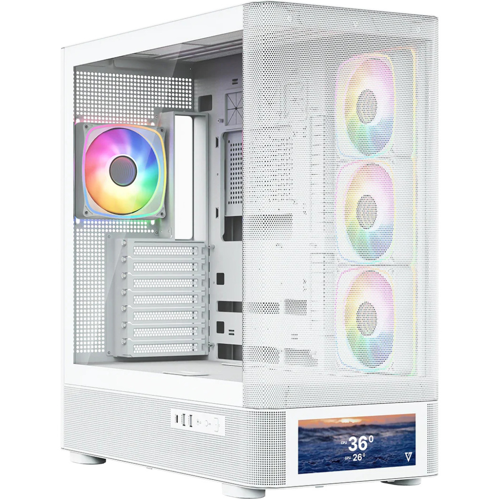 Корпус для ПК Modecom VOLCANO AQ500 ARGB LCD 6,2 (MC-A-AQ500-4FA-W)