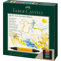 Faber-Castell double-sided Pitt Artist Pen Dual Marker, 10 colors (32417)