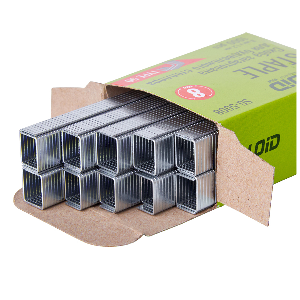 Скоби для будівельного степлера Alloid Pro, тип 50, 8×1.2мм, 1000шт. (SG-5008) Скоби для будівельного степлера Alloid Pro, тип 50, 8×1.2мм, 1000шт. (SG-5008)