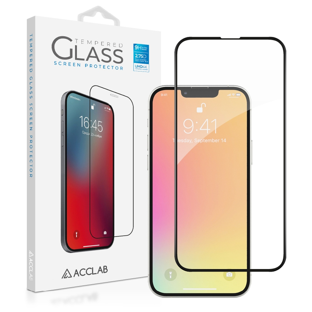 Скло захисне ACCLAB Full Glue Apple iPhone 13 Pro Black (1283126515408)