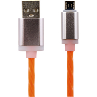 Дата кабель USB 2.0 AM to Micro 5P 1.0m Or (силикон) оранжевый LogicPower (5147)