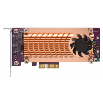 Плата розширення 4x SSD PCIe NVMe M.2 2280 PCIe Gen3 x8 QNap (QM2-4P-384)
