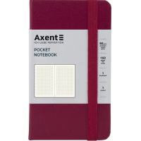 Книга записна Axent Partner, 95x140 мм, 96 аркушів, клітинка, винна (8301-46-A)