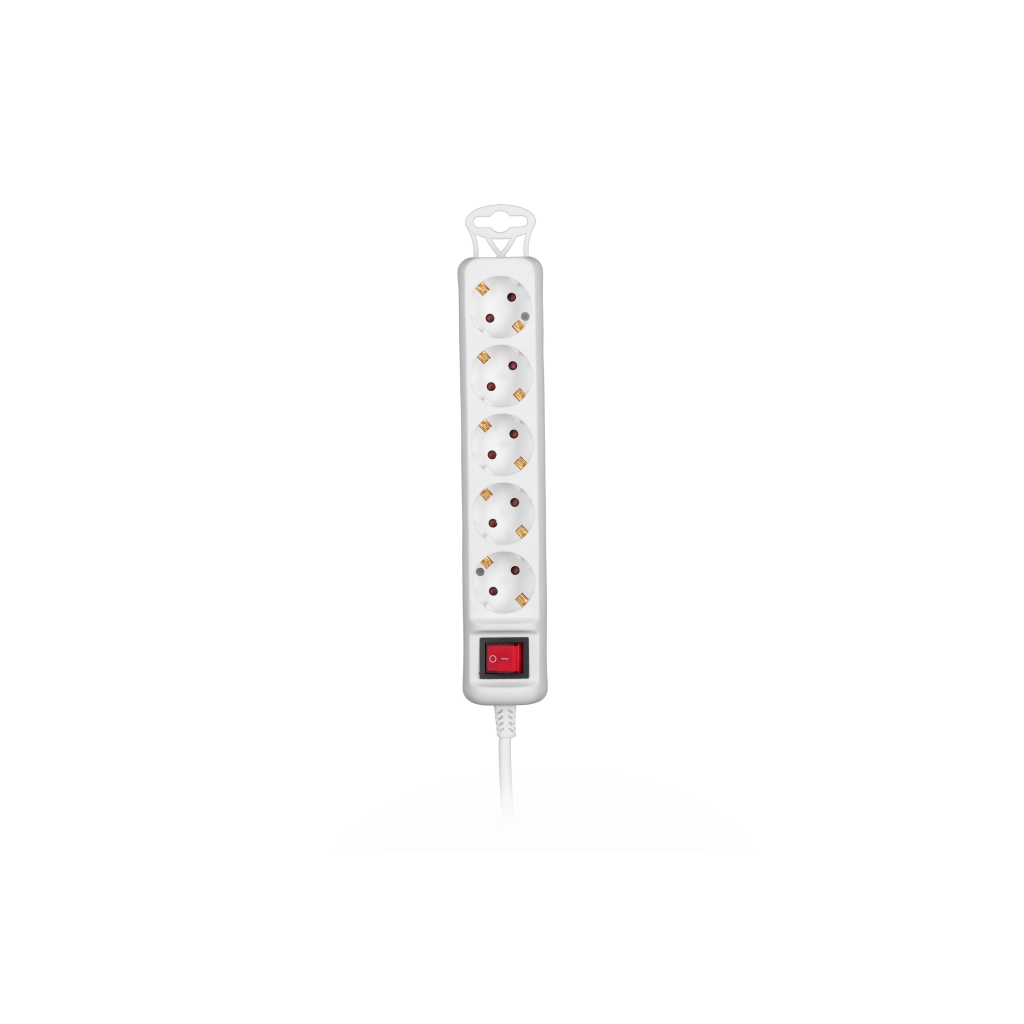 Мережевий подовжувач 2E 5XSchuko з вимикачем,1.5м, white (2E-U05ESM1.5)