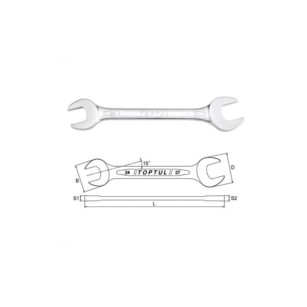 Ключ Toptul ріжковий 12х13мм (AAEJ1213)