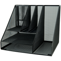 Desk set Axent stand-organizer multifunctional 345x290x290 mm metal black (2127-01-A)