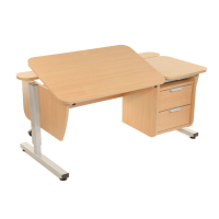 Pondi Desk Schoolboy transformer with Beech-Gray sideboard (BK120СР)