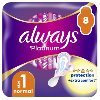 Sanitary pads Always Platinum Normal (Size 1) 8 pcs. (8001090444875)