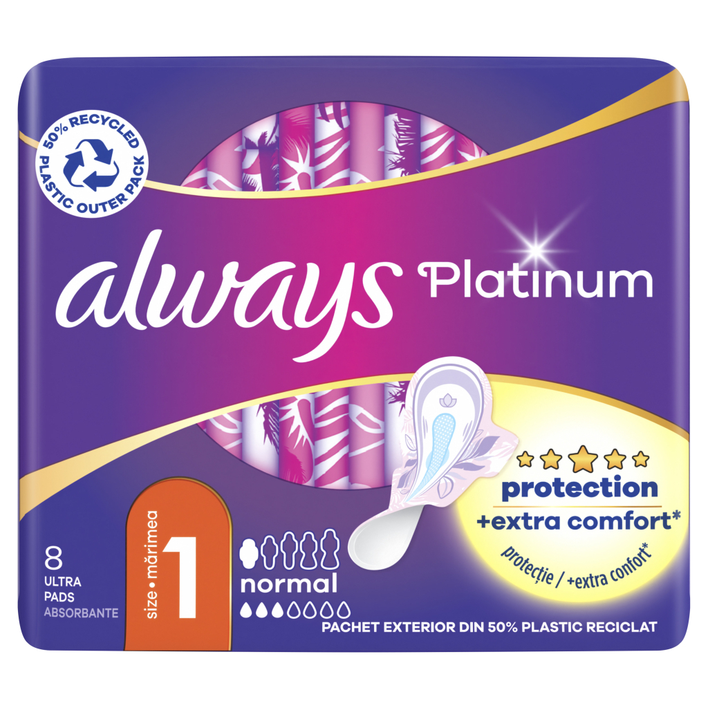 Гігієнічні прокладки Always Platinum Normal (Розмір 1) 8 шт. (8001090444875)