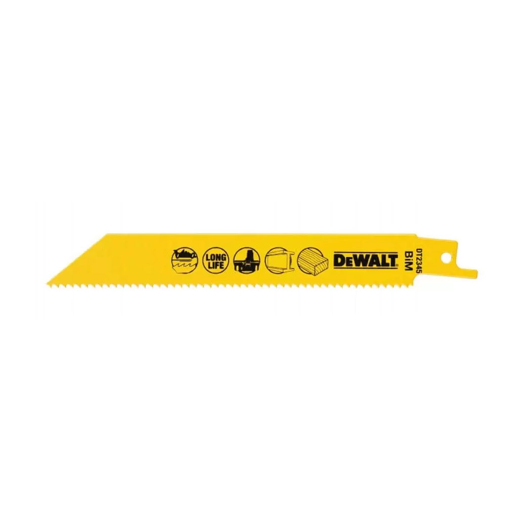 Полотно DeWALT для шабельних пилок, універсальне, 152 мм, 10 TPI, 5 шт (DT2345)
