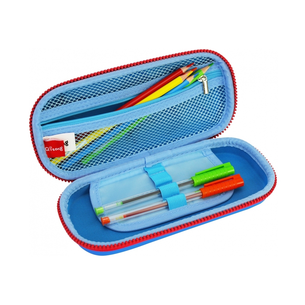 Пенал Cool For School з тисненням 1 відділення Чорний (QT-5697-Blue) Пенал Cool For School з тисненням 1 відділення Чорний (QT-5697-Blue)