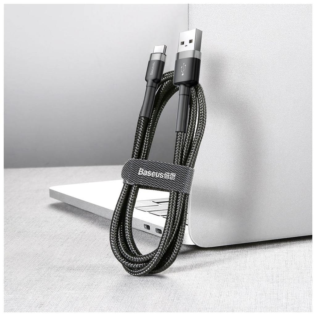 Дата кабель USB 2.0 AM to USB-C 3.0m 2A Gray-Black Baseus (CATKLF-UG1) Дата кабель USB 2.0 AM to USB-C 3.0m 2A Gray-Black Baseus (CATKLF-UG1)
