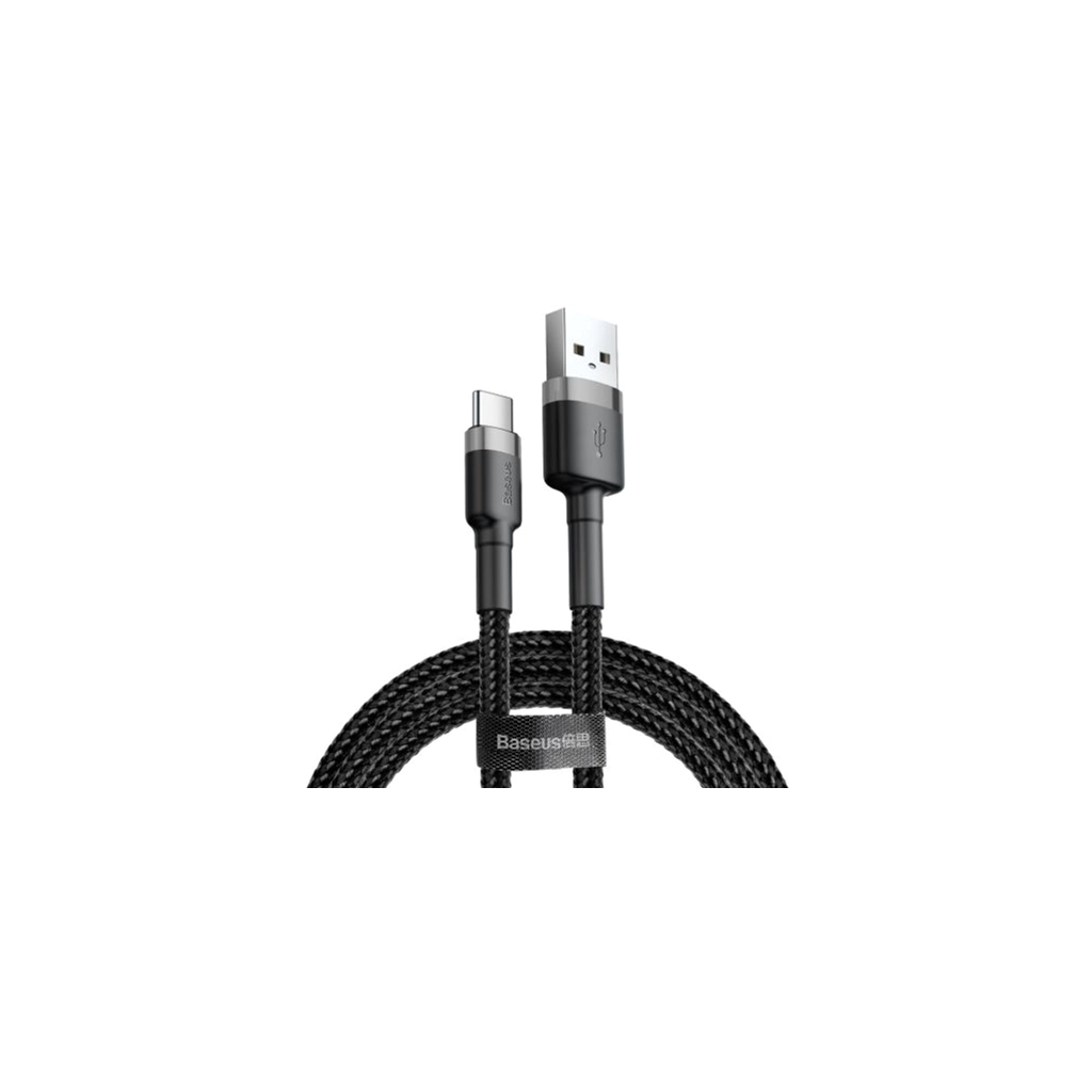 Дата кабель USB 2.0 AM to USB-C 3.0m 2A Gray-Black Baseus (CATKLF-UG1)