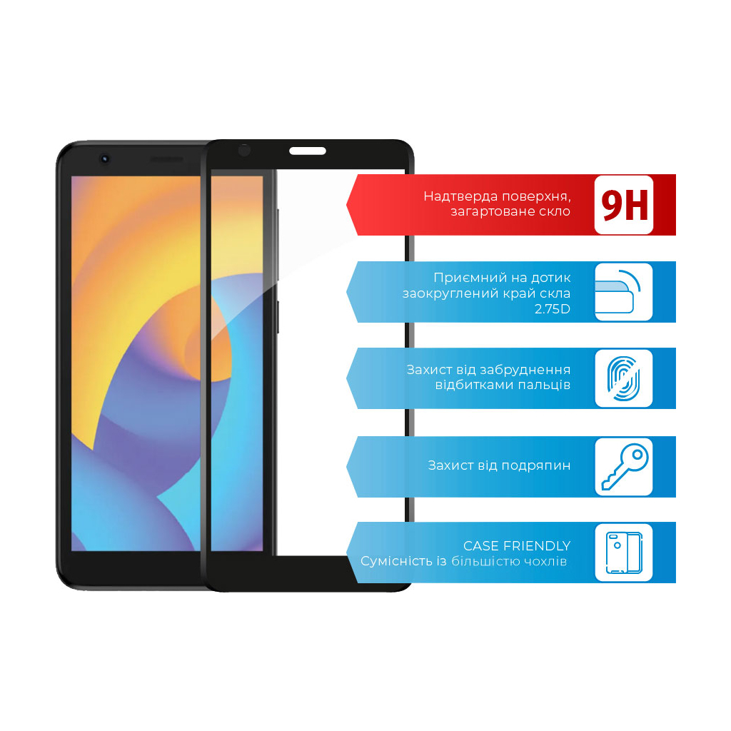 Скло захисне ACCLAB Full Glue ZTE Blade L9 (1283126517723)
