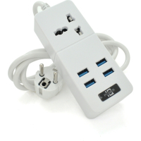 Network power filter Voltronic TV-T06, 1x, 4*USB White (TV-T06-White)