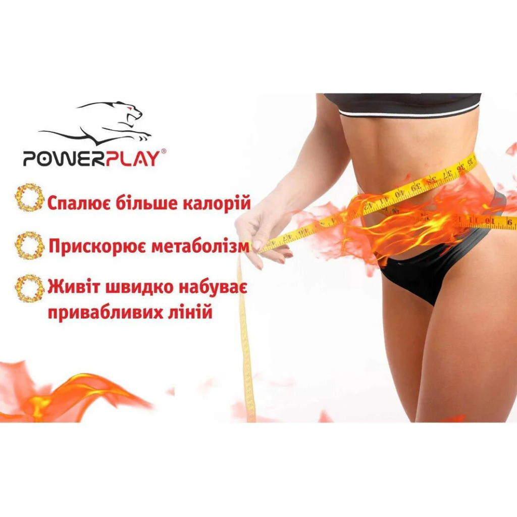 Пояс для схуднення PowerPlay 4301 100 х 30 см + кишеня для смартфона Чорний (PP_4301_Black_100_Pocket)