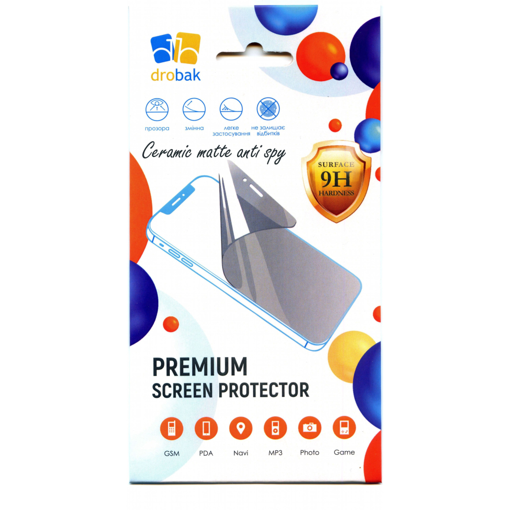 Скло захисне Drobak Matte Ceramics Anty Spy Apple iPhone 14 Pro Max (535331)