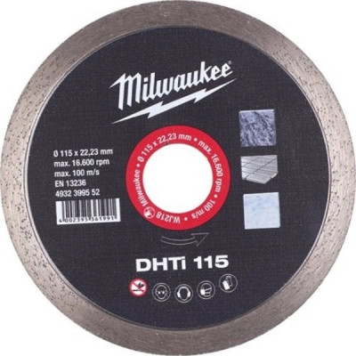 Круг відрізний Milwaukee алмазний для керамічної плитки DHTI 125, 125мм (4932399553)