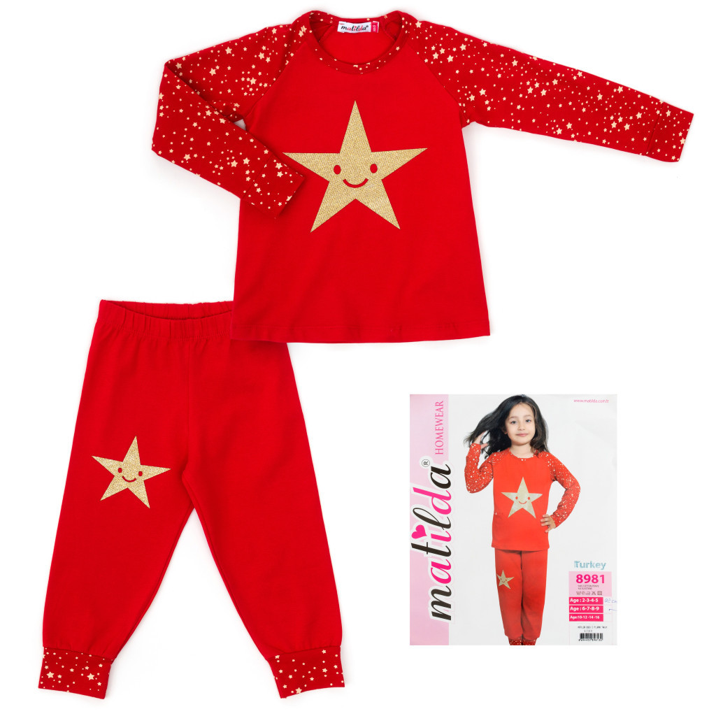 Піжама дитяча Matilda із зірочкою (8981-2-92G-red)