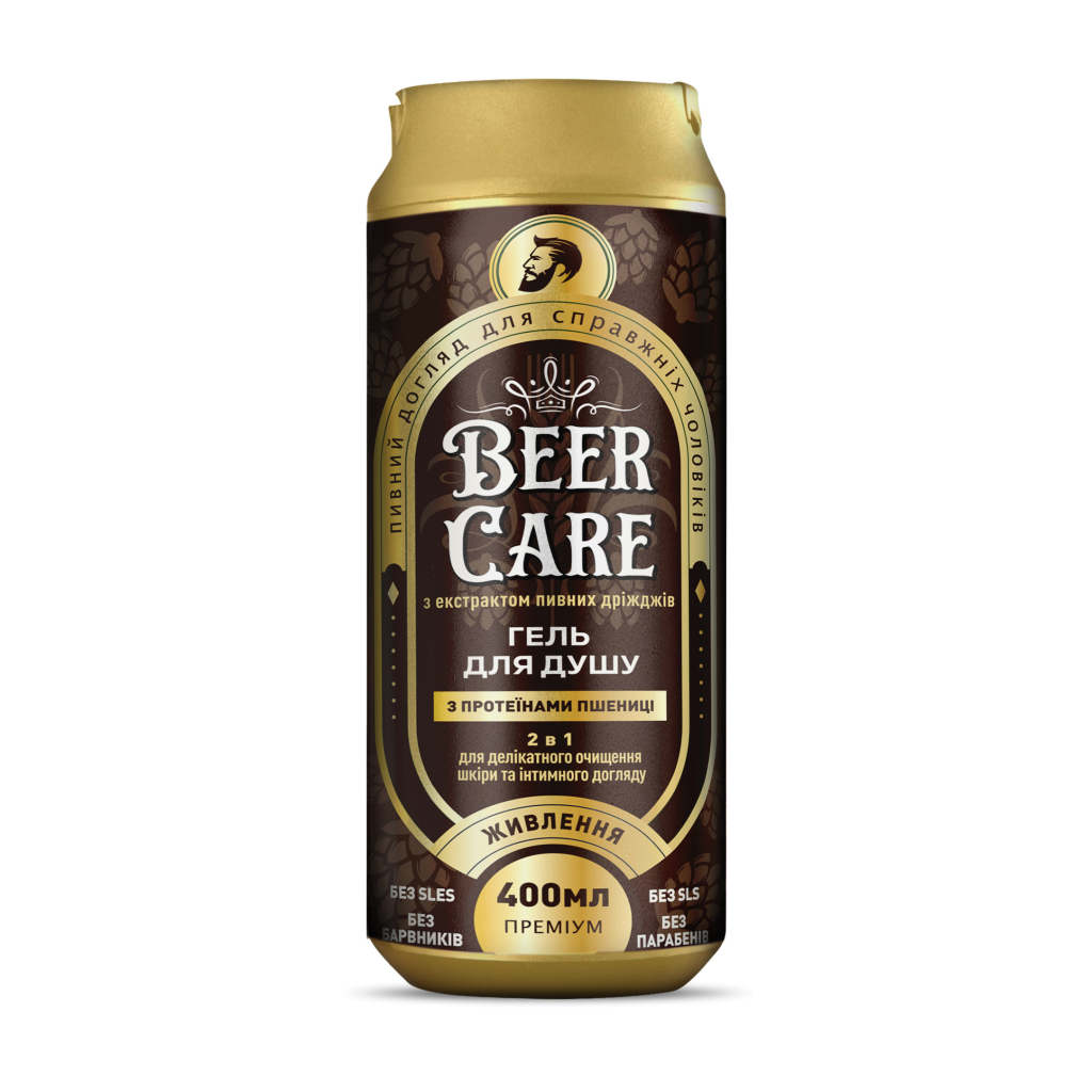 Гель для душу Beer Care 2 в 1 З протеїнами пшениці Живлення 400 мл (4820164642016)