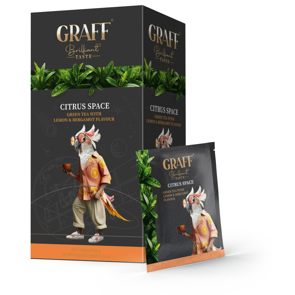 Чай Graff Citrus Space Зелений 20 пакетиків х 1.5 г (4820279610764)