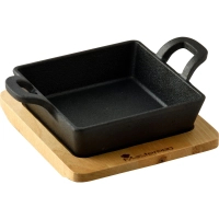 MasterPro Foodies cook&share frying pan, 12.6x18.5 cm with serving board (BGMP-3805-EM)