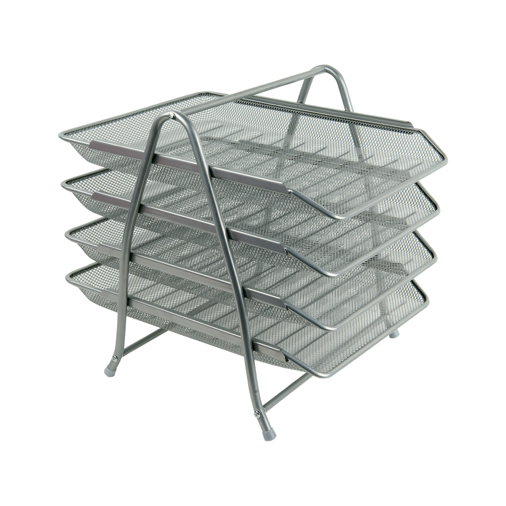 Лоток для паперів Axent горизонтальний 4-в-1, металевий, срібний (2129-03-A) Лоток для паперів Axent горизонтальний 4-в-1, металевий, срібний (2129-03-A)