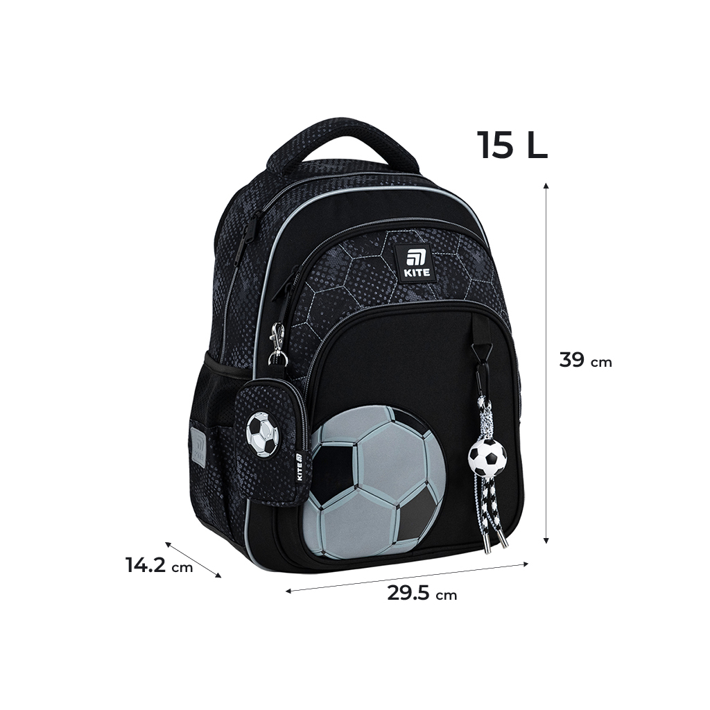 Рюкзак шкільний Kite Education 763M Football (K25-763M-2)
