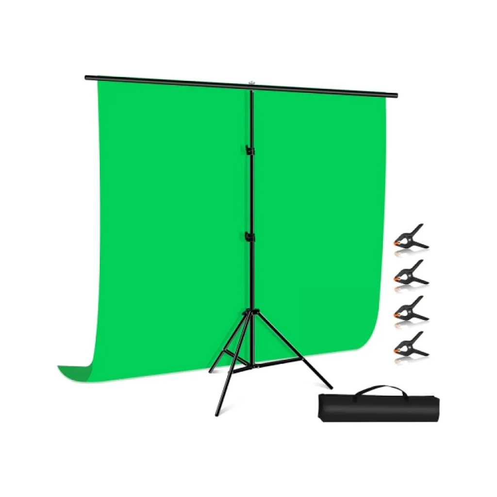 Фон Puluz PU5205G background with stand 200x200 cm green (PU5205G)