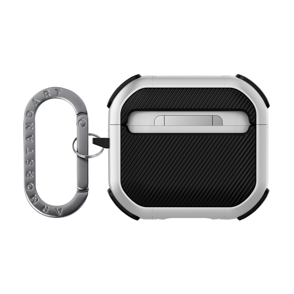 Чохол для навушників Armorstandart Panzer для Apple Airpods 4 White (ARM82553) Чохол для навушників Armorstandart Panzer для Apple Airpods 4 White (ARM82553)