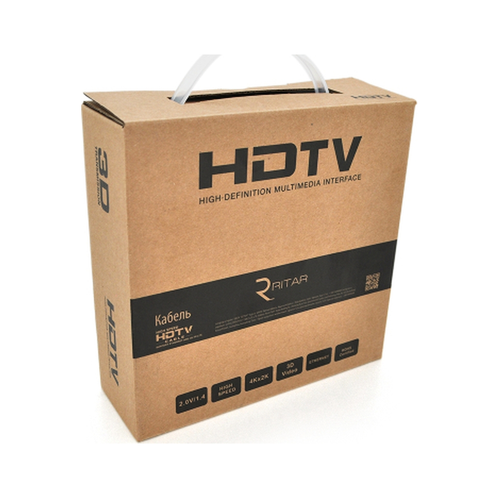 Кабель мультимедійний HDMI M to HDMI M 20.0m V1.4 4K black Ritar (HDMI(M)/(M)V1.4-20m-348B) Кабель мультимедійний HDMI M to HDMI M 20.0m V1.4 4K black Ritar (HDMI(M)/(M)V1.4-20m-348B)