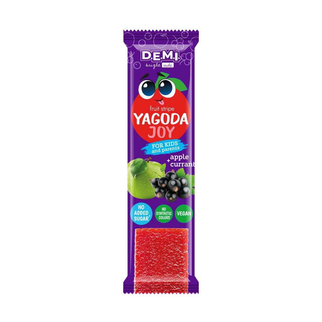 Цукерка Demi Yagoda Joy Пастила фруктова з смаком смородини 15 г (de.21364) Цукерка Demi Yagoda Joy Пастила фруктова з смаком смородини 15 г (de.21364)