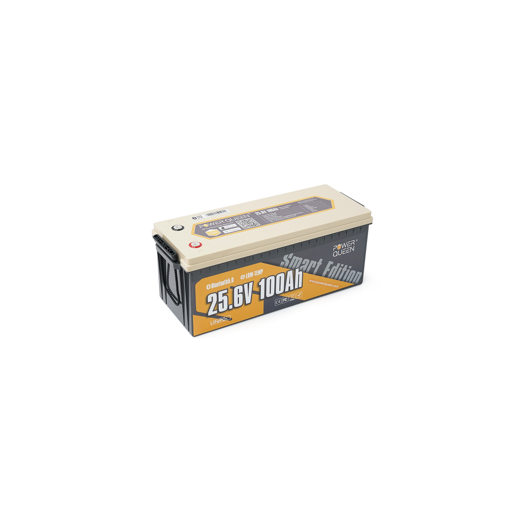 Батарея LiFePo4 Power Queen 25.6V 100Ah BT (PowerQueen-24V100Ah-BT) Батарея LiFePo4 Power Queen 25.6V 100Ah BT (PowerQueen-24V100Ah-BT)