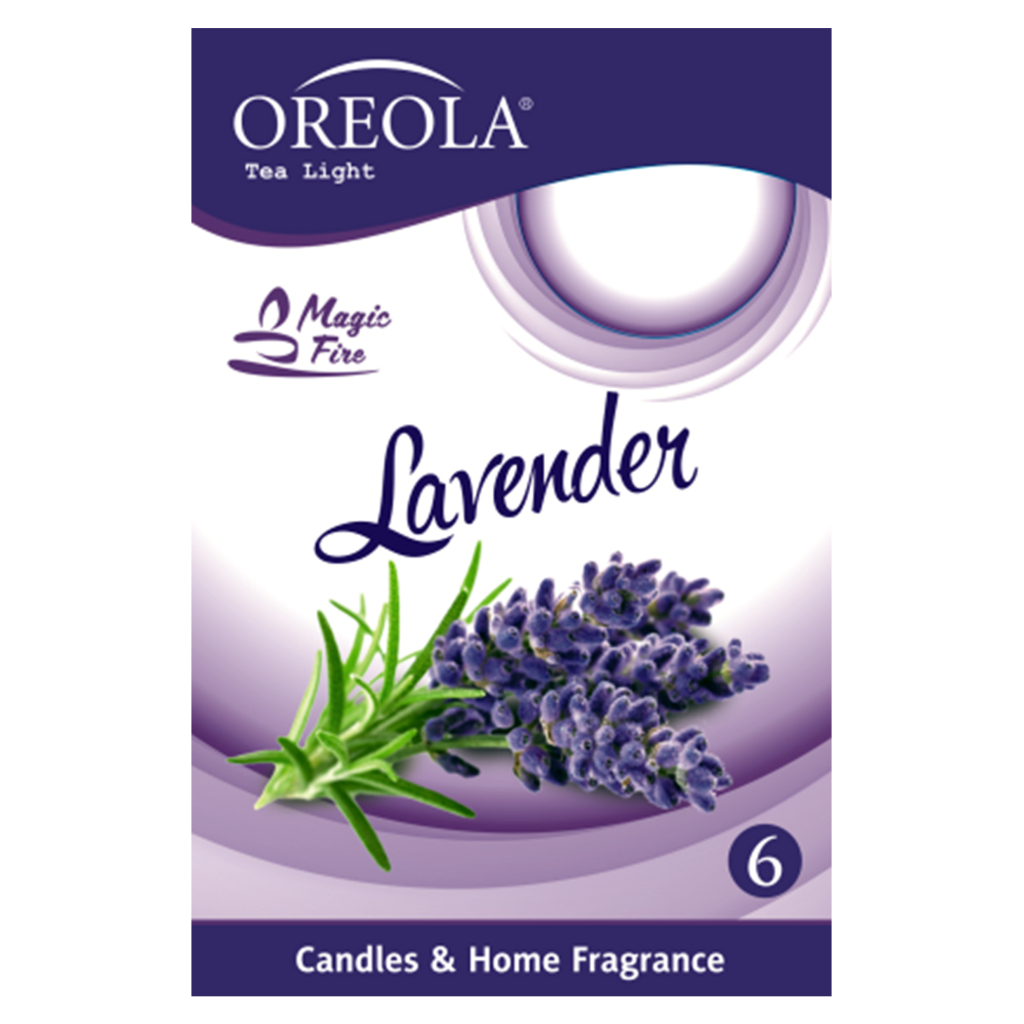Ароматична свічка Oreola Лаванда 6 шт (5908252829149)