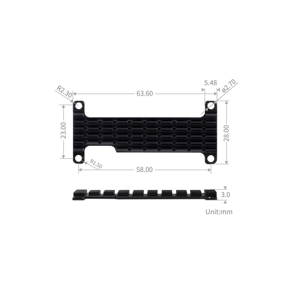 Радіатор охолодження для Мікро ПК Waveshare Raspberry Pi Zero/Z (WAV-21308)