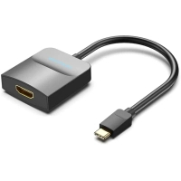 Перехідник Type-C to HDMI Adapter 0.15M Black ABS Type VENTION (TDCBB)