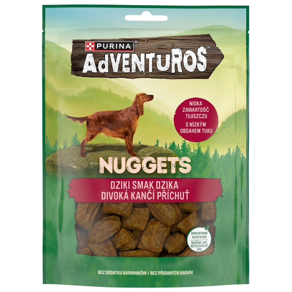 Ласощі для собак Purina AdVENTuROS Шматочки зі смаком дикого кабана 90 г (7613035516458)