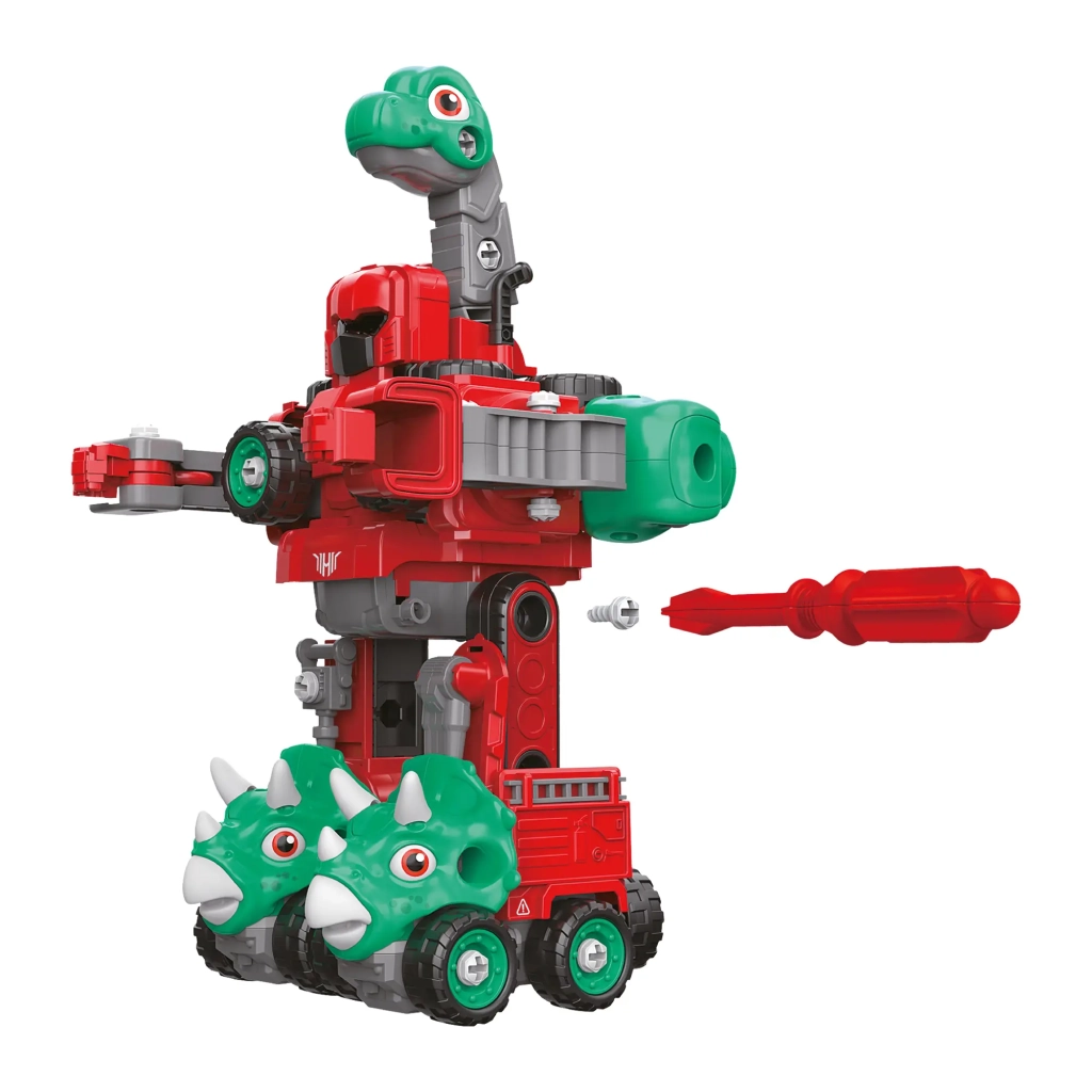 Конструктор Otamanko Машинка-конструктор Трансформер Динозавр 5 в 1 Червоний/блакитний (OTA-132TS)