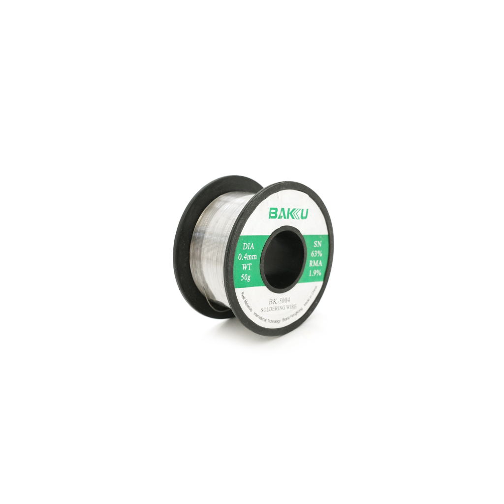 Припій для пайки Bakku BK-5004 0,4mm (Sn 63%, Pb 35.1%, rma1.9%) (BK-5004)