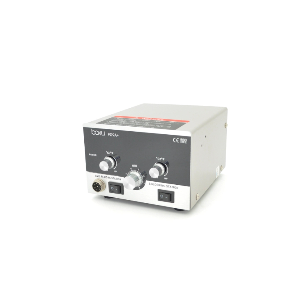 Паяльна станція Bakku BK-909 A+, цифрова індикація, 800 W, паяльник/паяльний фен, блок регулювання (BAKKU BK-909A+)