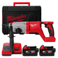 Перфоратор Milwaukee SDS-PLUS, M18 BLHACD26-402X, 2,6Дж ЗП М12-18 С,2x4ah, HD кейс (4933492480)