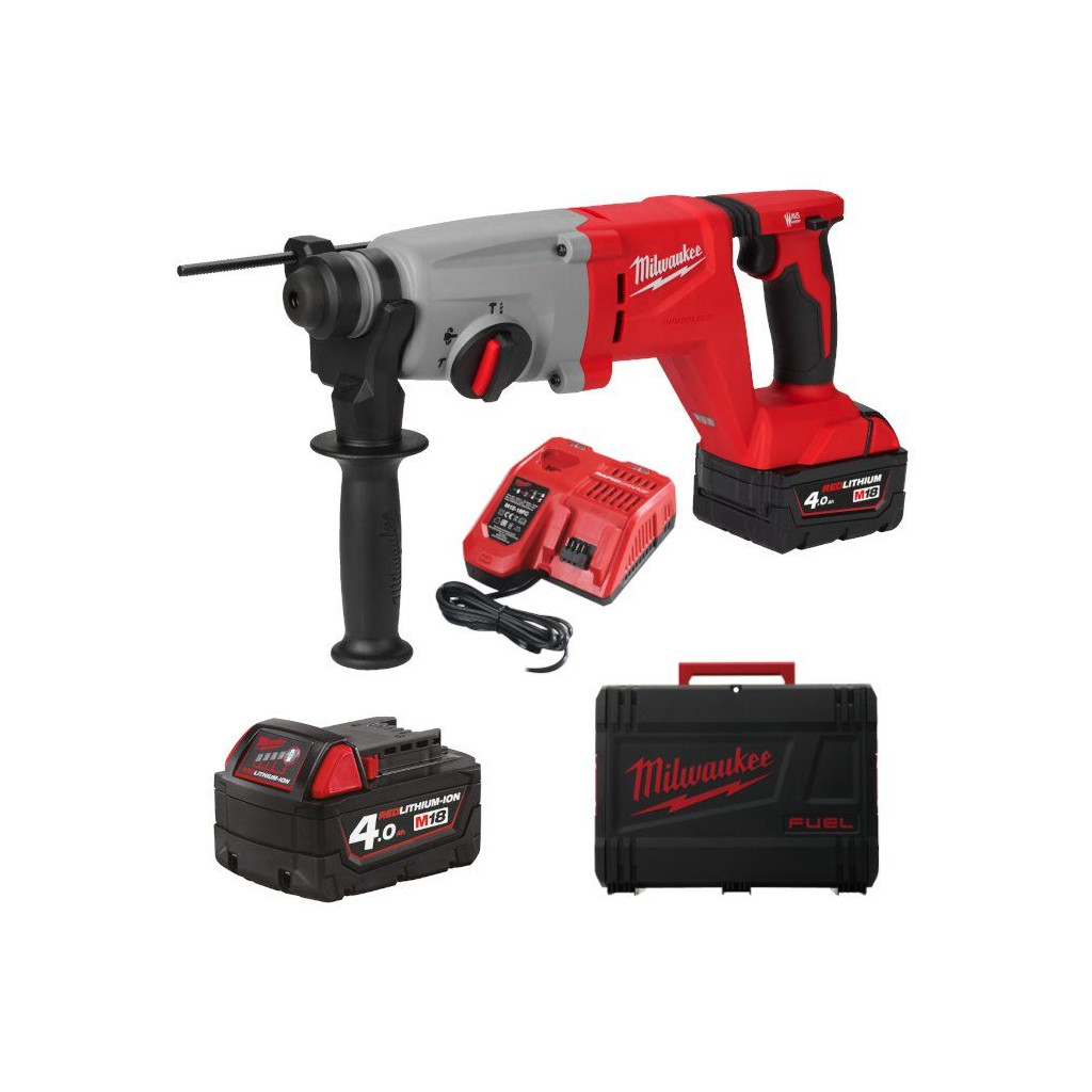 Перфоратор Milwaukee SDS-PLUS, M18 BLHACD26-402X, 2,6Дж ЗП М12-18 С,2x4ah, HD кейс (4933492480)