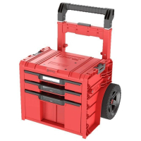 Tool box QBRICK SYSTEM PRO Cart Plus Drawer 3 Red, on wheels, 20", 520440660, SKRWQCP2PD3CZEPG001 (SKRWQCP2PD3CZEPG001)