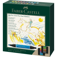 Faber-Castell double-sided Pitt Artist Pen Dual Marker, 20 colors (32418)