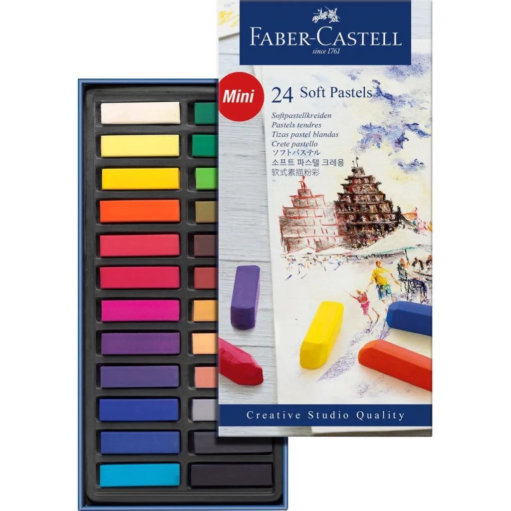 Пастель Faber-Castell Soft Pastels Mini, довжина крейди (35 мм), 24 кольори, 128224 (8538)