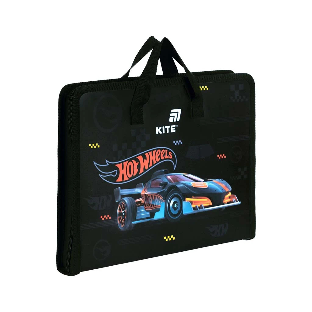 Папка - портфель Kite на блискавці A4 Hot Wheels, 1 відділення (HW26-202)