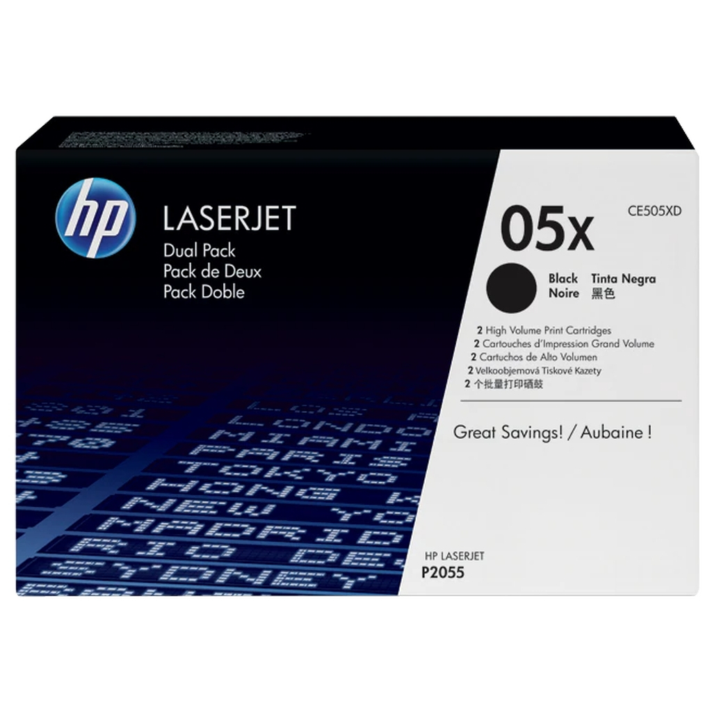 Картридж HP LJ  05XD P2055d/2055dn (2шт*CE505X) (CE505XD)