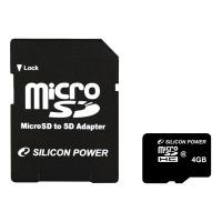 Карта пам'яті Silicon Power 4Gb microSDHC class 10 (SP004GBSTH010V10-SP)