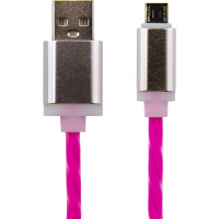 Дата кабель USB 2.0 AM to Micro 5P 1.0m R->P (силикон) красно-розовый LogicPower (5152)
